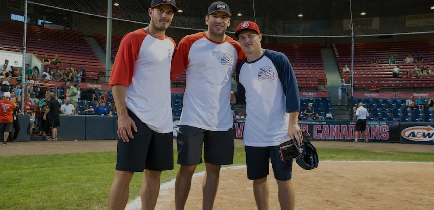 Brendan Gallagher from the Montreal Canadiens hosting a charity softball game