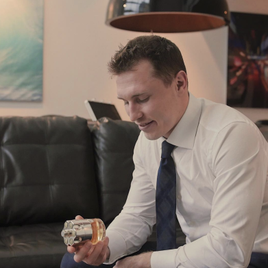 Brendan Gallagher from Montreal Canadiens promoting Azzaro Perfume